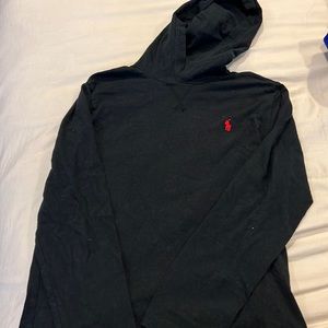 Boys solo Ralph Lauren hooded long sleeve tee